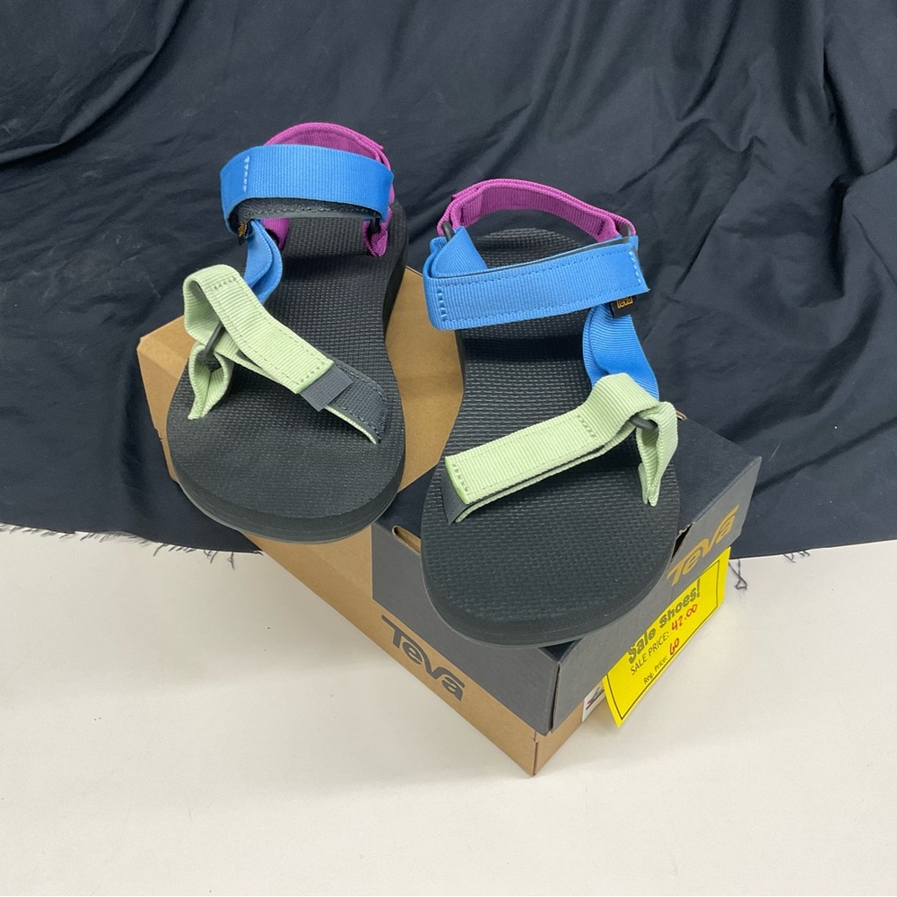 Blue, purple, green Womens teva sandals